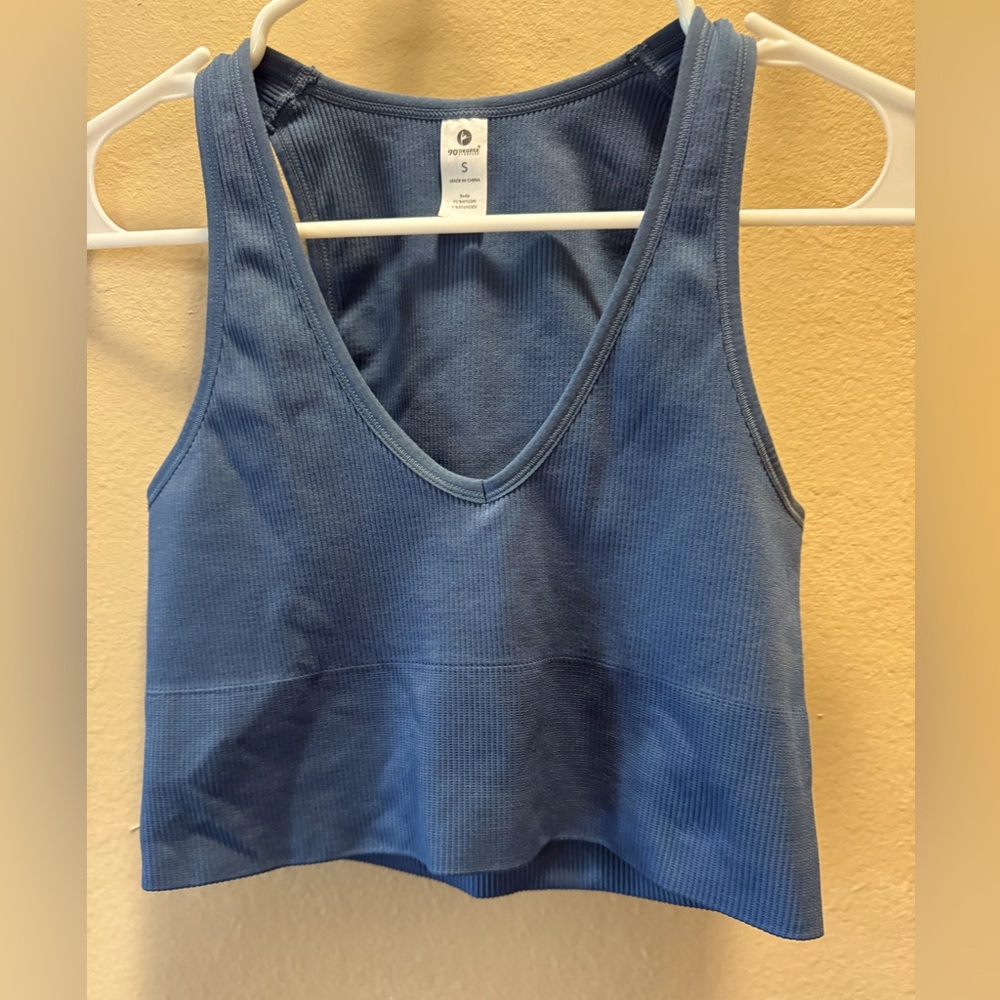 90 Degrees by Reflex ribbed crop tank top.